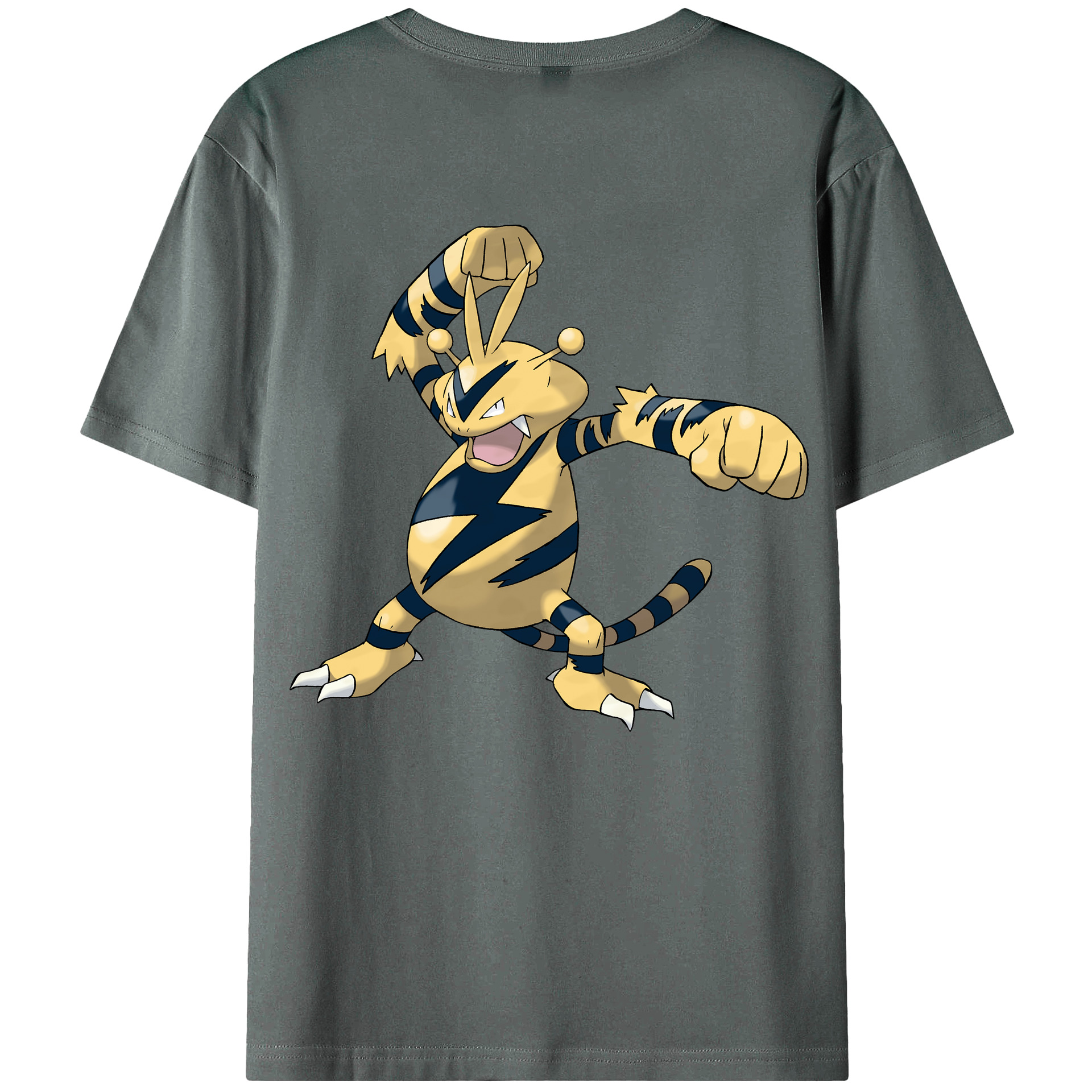 （画像用） ポケットモンスター Pokémon 綿100％ メンズ半袖Tシャツ（バックプリント） 通気性